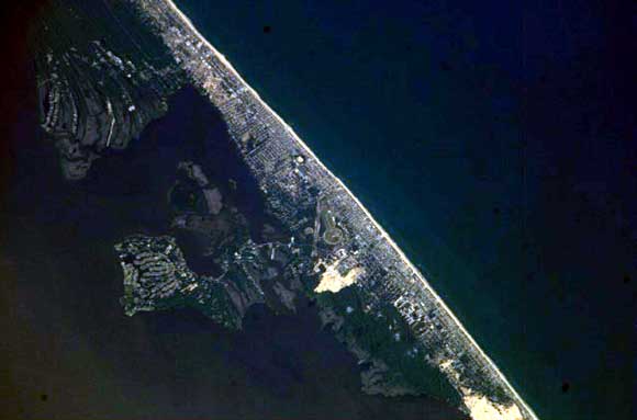 Kitty Hawk viewed from space